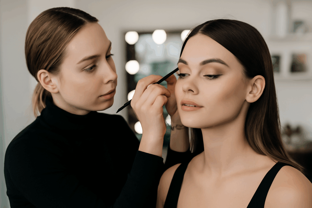 Modern makeup artist in Hyderabad, Telangana.